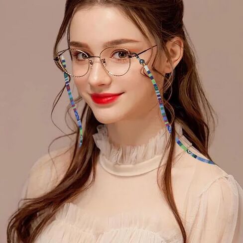 6 Pcs Colorful Glasses String for Women and Men, National Eyeglass Chain Accessories, Sunglasses Lanyard for Daily Decoration in Saudi Arabia