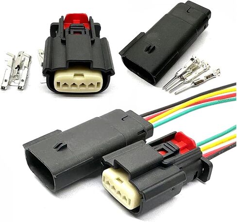 4 Pin Cylinder Cylinder High Voltage Package Connector 33471-0401 Car Output Transformer 33481-0401 (Multi ، 10 Sets) in Kuwait