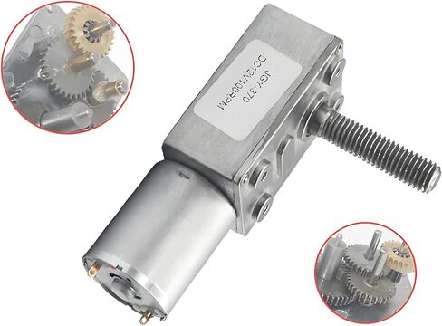 JGY-370 Threaded Shaft M8 Length 33mm Worm Gear Motor DC Reducer Speed Controller Forward Reverse 18RPM 6V in Saudi Arabia