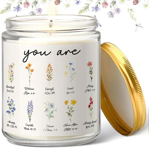 Christian Gifts for Women Lavender Scented Candle Inspirational Gifts for Women Soy Wax Candle for Home Religious Candles Birthday Candle Gifts for Women Friends Sister Teachers Coworkers in Saudi Arabia