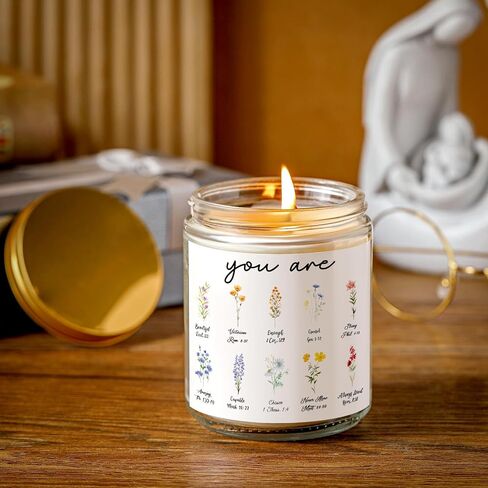 Christian Gifts for Women Lavender Scented Candle Inspirational Gifts for Women Soy Wax Candle for Home Religious Candles Birthday Candle Gifts for Women Friends Sister Teachers Coworkers in Saudi Arabia