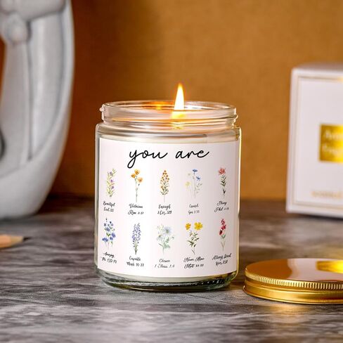 Christian Gifts for Women Lavender Scented Candle Inspirational Gifts for Women Soy Wax Candle for Home Religious Candles Birthday Candle Gifts for Women Friends Sister Teachers Coworkers in Saudi Arabia