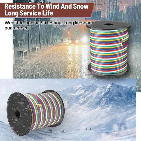 LIMICAR Trailer Wiring, 100FT Bonded Trailer Wiring Harness, 18 Gauge 5 Way Trailer Wire, Trailer Light Wire, RV Camper Towing Boat Trailer Wiring Harness Wire (Green, Yellow, Brown, Blue, White) in Kuwait