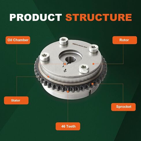 14310-RAA-A01 Engine Variable Valve Timing (VVT) Sprocket Fits for 2003-2011 Honda Accord Element 2.4L L4 DOHC Replaces 3T1009 in Saudi Arabia