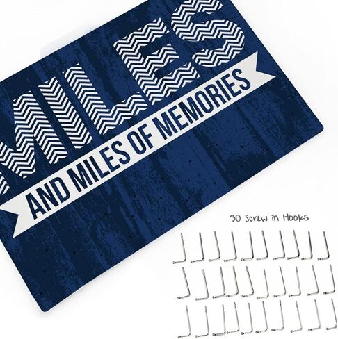 Hooked on Medal Hanger & Bib Display | Signed Up for Another Race | Wood in Kuwait