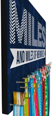 Hooked on Medal Hanger & Bib Display | Signed Up for Another Race | Wood in Kuwait