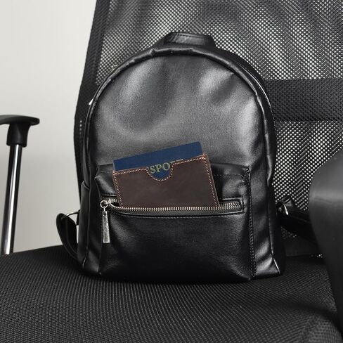 حامل جواز سفر شكيرا براون براون-محفظة سفر مدهشة بالزيت مع فتحات بطاقات-تصميم خالي من RFID ، مصنوع يدويًا للرجال والنساء in Kuwait