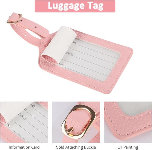 Passport Holder RFID Protected Wallet and Luggage Tag with Protection Cover Travel Accessories Leather Card Case Organizer for Women Men (Orange) in Kuwait