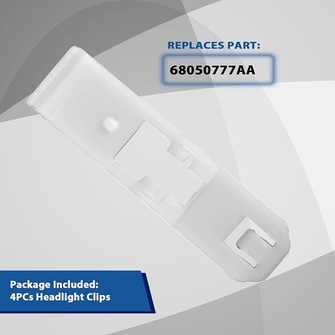 4pcs مصابيح الأمامية الاحتفاظ بمقطع تثبيت متوافق مع دودج رام 1500 2009-2021 RAM 2500 3500 4500 5500 2010-2018 68050777AA in Kuwait
