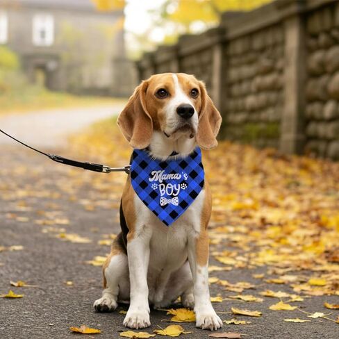 Mama's Boy Dog Bandana, Dog Bandana, Red Pet Dog Scarf Accessories, Pet Dog Gender Revealing Triangle Scarf, Funny Cute Dog Bandana, Dog Bandana for Small Medium Large Dogs, Gift for Dog Lover (C18) in Kuwait