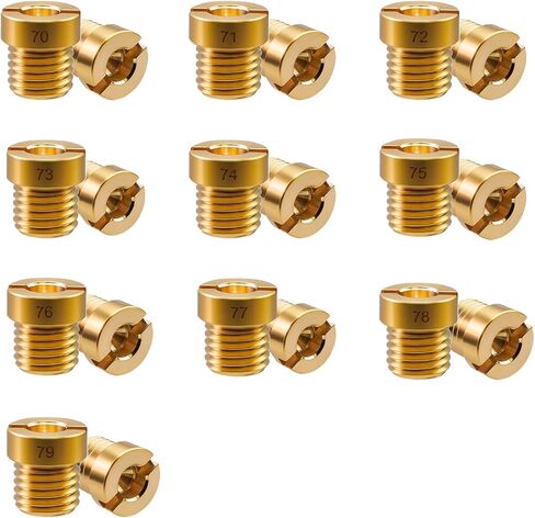 ULZOZN 1/4-32 Carburetor Main Jets Kit Fit for Holley 2010 2300 4010 4011 4150 4160 4500, Aperture size 70 71 72 73 74 75 76 77 78 79 10 Sets in Saudi Arabia