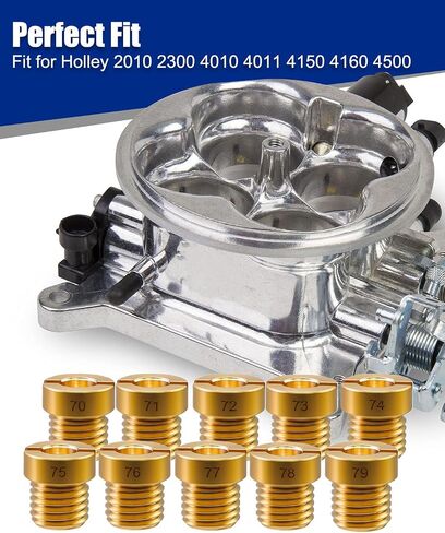 ULZOZN 1/4-32 Carburetor Main Jets Kit Fit for Holley 2010 2300 4010 4011 4150 4160 4500, Aperture size 70 71 72 73 74 75 76 77 78 79 10 Sets in Saudi Arabia