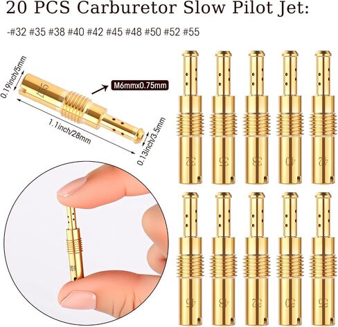 Leifide 80pcs Carburetor Main Jet Pilot Jet Kit متوافق مع PWK Keihin Oko CVK Crab ، استبدل #SCL-2018090002-zh-T-01/02 in Kuwait