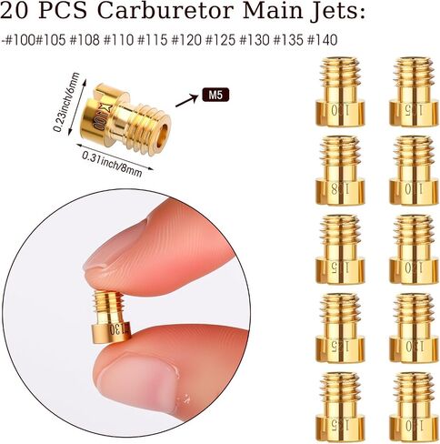 Leifide 80pcs Carburetor Main Jet Pilot Jet Kit متوافق مع PWK Keihin Oko CVK Crab ، استبدل #SCL-2018090002-zh-T-01/02 in Kuwait
