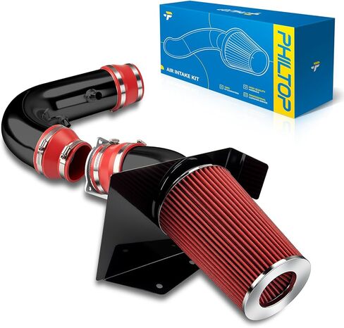 PHILTOP Cold Air Intake Kit Compatible With Ford F150 1997-2003 5.4L 4.6L, Expedition 1997-2003 4.6L, F250 1997-1999 5.4L(Red) in Saudi Arabia