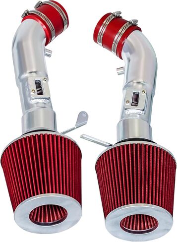 Cold Air Intake System with Heat Shield Kit + Filter Combo RED Compatible For 09-20 Nissan 370Z / Infiniti 08-13 G37 / 14-15 Q50 3.7L V6 in Saudi Arabia