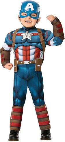 Spirit Halloween Avengers Toddler Captain America Costume, Officially Licensed in Saudi Arabia