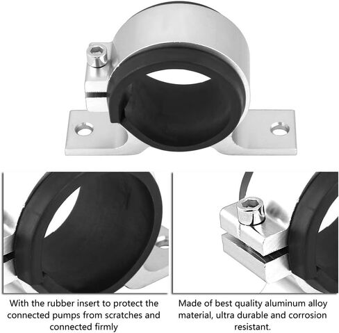 Aluminum Alloy 50mm Car Fuel Pump Mounting Bracket Single Clamp Pump Bracket Mounting Clamp 50mm (Silver) in Saudi Arabia