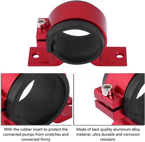 Aluminum Alloy 50mm Car Fuel Pump Mounting Bracket Single Clamp Pump Bracket Mounting Clamp 50mm (Red) in Saudi Arabia