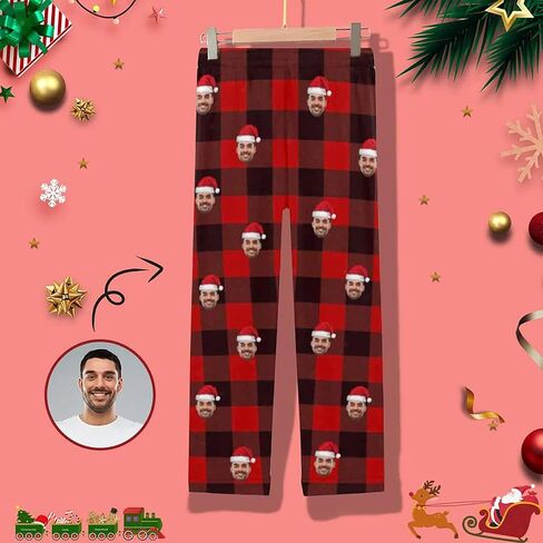 بيجاما شخصية D-Story مع 1-8 وجوه للنساء ، PJS عيد الميلاد المخصصة ، هدايا بيجامات للعائلة ، أمي أمي ، أمي الكلب in Kuwait