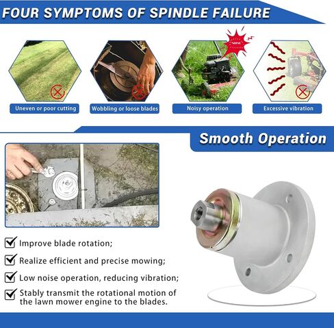 437-0005-00 Lawn Mower Deck Blade Spindle Assembly Compatible with Spartan RT RZ SRT Pro HD XD XDe 54" 61" 72" 2019-2022 Replace 437000500 in Kuwait