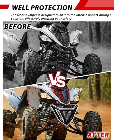 المصد الأمامي لـ Yamaha Raptor 700 700R ، واقي المصد من الجبهة الحديد السوداء لـ Yamaha Raptor YFM 700 / 700R SE 2006-2023 in Saudi Arabia