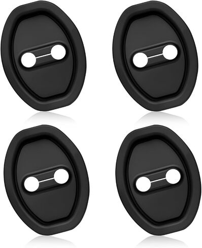 4PCS Car Door Strike Protector,Self-Adhesive Cars Doors Lock Cover for Reduces Noise & Protects Doors Latches,Upgraded Car Accessories Cars Door Shock Absorber for Vehicle in Saudi Arabia