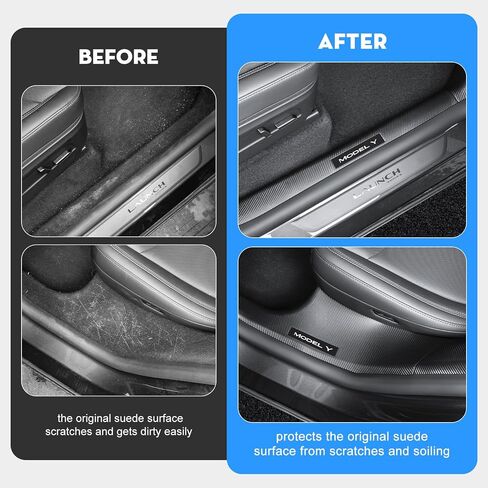 8pcs door sill protector for tesla model y Juniper Door Entry Guard anti-kick protect protect cover for 2025-2026 New Model y Juniper INTORIORIS in Kuwait