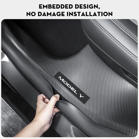 8pcs door sill protector for tesla model y Juniper Door Entry Guard anti-kick protect protect cover for 2025-2026 New Model y Juniper INTORIORIS in Kuwait