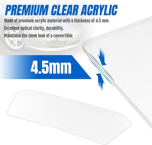 Motoparty Wind Deflector for Porsche Boxster 2012-2016 981 2017-2020 718 4.5mm Clear Acrylic Screen Reduces Wind Turbulence in Saudi Arabia