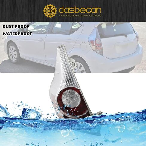 Dasbecan Right Tail Light Compatible with 2012 2013 2014 Toyota Prius C Tail Light Lens Cover w/o Bulbs Replaces # 81551-52A80 in Kuwait