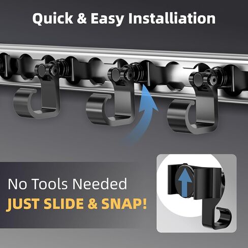 4 Pack L Track Hooks with Single Stud Fitting, Spring-Loaded Adjustable Gear Hook, Aluminum L Track Accessories for Trailer, Truck, Garage, Tie Down System, 100LBS Max Load Capacity – Black in Kuwait