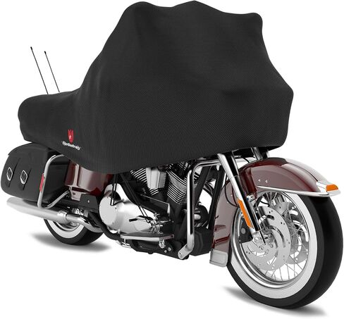 Rosefray 420D Motorcycle Half Cover-Outdoor Waterproof All Weather Protection Lightweight Half Cover,Black XL Size for Most Touring Models Harley Davidson,Honda Goldwing,Road King Street Glide in Saudi Arabia