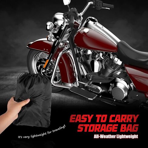 Rosefray 420D Motorcycle Half Cover-Outdoor Waterproof All Weather Protection Lightweight Half Cover,Black XL Size for Most Touring Models Harley Davidson,Honda Goldwing,Road King Street Glide in Saudi Arabia