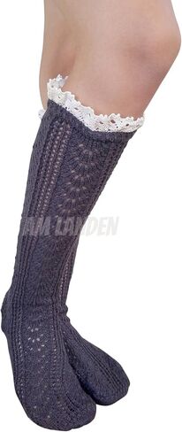 Thick Knee High Socks Mid-Calf Socks Tube Lace Socks Girl Winter Socks in Saudi Arabia