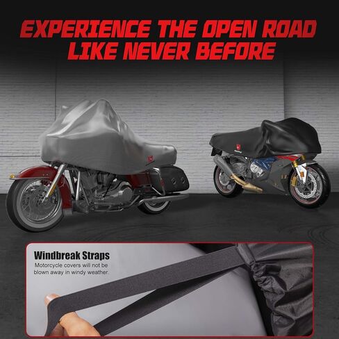 Rosefray 420D Motorcycle Half Cover-Outdoor Waterproof All Weather Protection Lightweight Half Cover,Black XL Size for Most Touring Models Harley Davidson,Honda Goldwing,Road King Street Glide in Saudi Arabia
