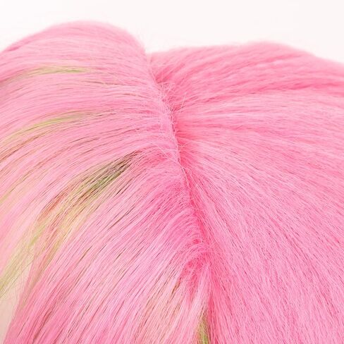 Anime Cosplay Wig Long Pink and Green Synthetic Braided Hair for Halloween Costume Party with Free Wig Cap, 90cm /35.4inch in Kuwait