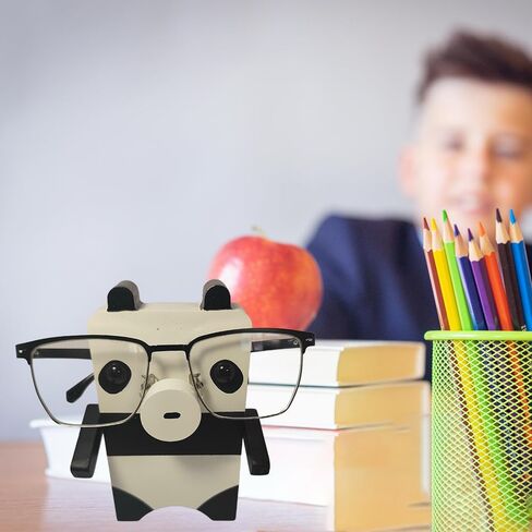 animal glasses holder for nightstand Wooden Animal Eyeglass Stand eyeglasses holder stand funny cute glasses holder panda Handmade Animal Eyeglass Holder Desktop Glasses Holder Cute Animal (dog-b) in Saudi Arabia