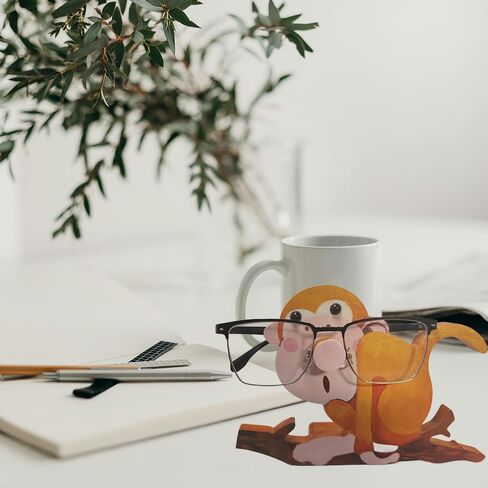animal glasses holder for nightstand Wooden Animal Eyeglass Stand eyeglasses holder stand funny cute glasses holder panda Handmade Animal Eyeglass Holder Desktop Glasses Holder Cute Animal (dog-b) in Saudi Arabia