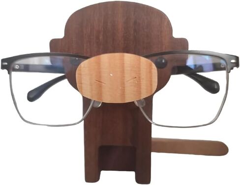 animal glasses holder for nightstand Wooden Animal Eyeglass Stand eyeglasses holder stand funny cute glasses holder panda Handmade Animal Eyeglass Holder Desktop Glasses Holder Cute Animal (dog-b) in Saudi Arabia