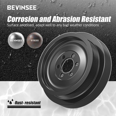 Bevinsee خفيفة الوزن كرنك بكرة متوافقة مع E90 E91 E92 E93 E87 E82 135I 335i 1M N54 ، بديل لـ 11227558083 ، بليت بليت الألومنيوم Crankshspen in Saudi Arabia