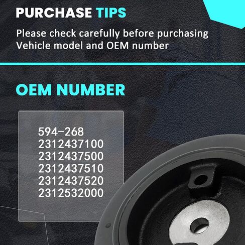 محرك متنازل بوازن المرفقي بكرات متوافقة مع Hyundai Santa Fe Sonata Tiburon Tucson لـ Kia Magentis 2001-2004 Optima 2001-2006 Sportage 2005-2010 594-268 in Saudi Arabia