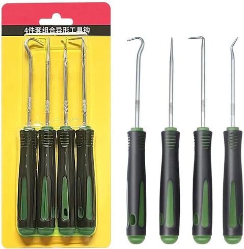 4 Pcs Pick and Hook Set Precision Automotive Mechanic Picks Tools Set for Car Oil Seal Hooks Puller Remover Tools (Yellow) in Saudi Arabia