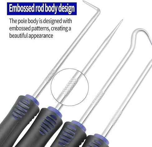 4 Pcs Pick and Hook Set Precision Automotive Mechanic Picks Tools Set for Car Oil Seal Hooks Puller Remover Tools (Yellow) in Saudi Arabia