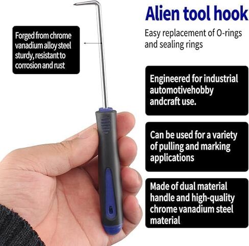 4 Pcs Pick and Hook Set Precision Automotive Mechanic Picks Tools Set for Car Oil Seal Hooks Puller Remover Tools (Yellow) in Saudi Arabia
