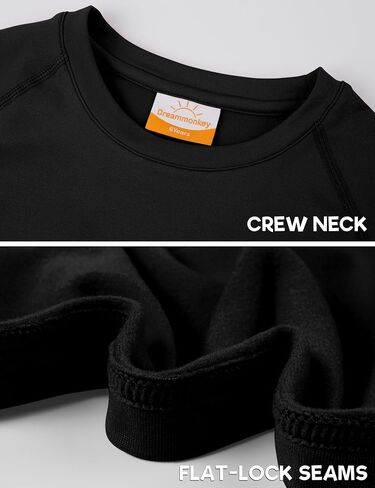 Dreammonkey Boys Compression Thermal Shirt Long Sleeve Fleece Undershirt for Boy Football Baseball Soccer Base Layer in Kuwait