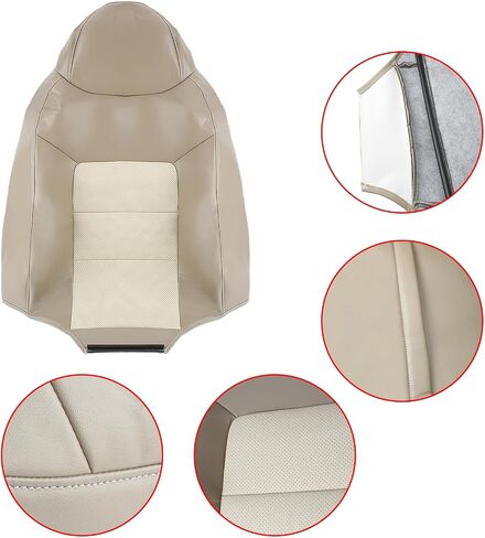 AUTOKAY Driver Complete Perforated Seat Covers Tan for Ford Expedition Eddie Bauer 03-06 in Saudi Arabia