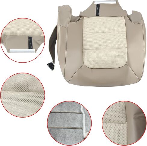 AUTOKAY Driver Complete Perforated Seat Covers Tan for Ford Expedition Eddie Bauer 03-06 in Saudi Arabia