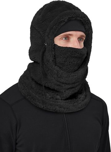 Balaclava Fleece Ski Mask Hoodie for Women Men, Winter Face Mask Windproof Head Neck Warmer Scarf Hat Helmet in Saudi Arabia