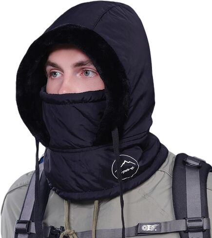 Huamulan Woment Winter قطعة واحدة من القبعة Balaclavas القبعة الصارار هوديي هوديي وجه درع دافئ قبعات الثلج التزلج على الجليد البارد in Kuwait